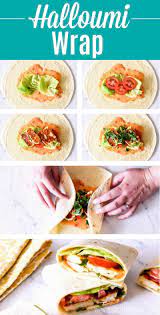 Halloumi Wrap Recipe Recipe Veggie Recipes Healthy Veggie Sandwich Recipes Vegetarian Sandwich Recipes