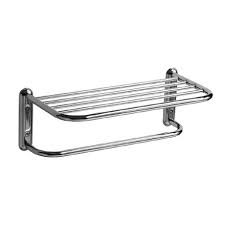 Stainless steel wall mounted towel rail hooks bathroom shelf storage rack holder. Chrome Wall Mounted Towel Shelf Available At Victorian Plumbing