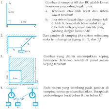 Sebuah benda bermassa 10 kg digantungkan pada seutas tali. Contoh Soal Kesetimbangan Benda Tegar