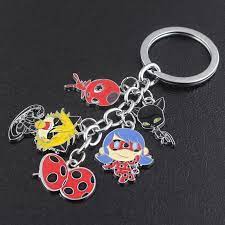 Miracle Ladybug Cat Noir Key Chain Kwami Keychain Plagg Etsy In 2021 Jewelry Lover Miraculous Ladybug Keychain