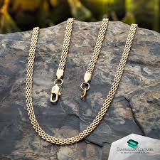 Cadena Tejido Chinesco En Oro Laminado De 18k Cadenas Joyeria Joyas Artesanales