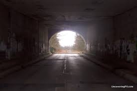 There is a section of abandoned pa turnpike between pump station road and little egypt road about.9 miles in length. Visiting The Abandoned Pa Turnpike Near Breezewood Pennsylvania Uncovering Pa