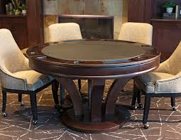54 Wood Poker Table Espresso Finish Round Game Table Round Poker Table Game Room Furniture Poker Table