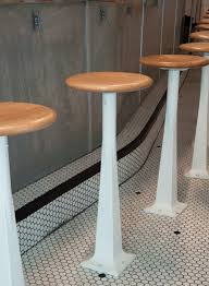These mats are made of solid or perforated rubber that provides additional traction for your employees' shoes. Floor Mounted Bar Stools Ideas On Foter