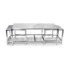 Mid Century Marble Nesting Table Set Free Local Shipping Only In 2019 3 Piece Coffee Table Set Marble Coffee Table Set Modern Coffee Tables
