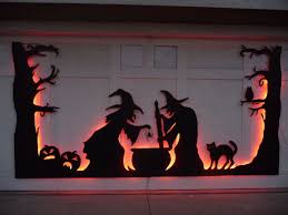 Decorating Scary But Cute Halloween Decorating Ideas Fabulous Ideas For Halloween Decoration Comes With Ga Halloween Garage Outdoor Halloween Halloween Scene