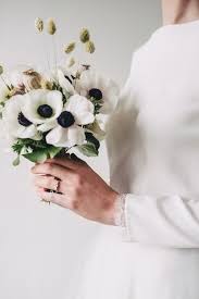 Bouquets with fall fruits and veggies. Minimal Elegant Wedding By Genevieve Wedding Photography Rustic Wedding Bouquet Wedding Bridal Bouquets Anemone Wedding