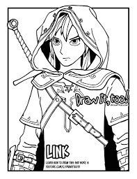 820 x 1060 file type. Link Coloring Pages Breath Of The Wild
