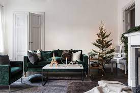 It S Time To Deck Those Halls And Trim Those Trees Sophisticated Living Room Wi Christmas Sofa Decor Christmas Decorations Living Room Christmas Living Rooms