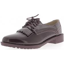 Parcourez la rubrique derbies pour femme. Bordeaux Frau Polnische Schnursenkel Und Fransen Derbys Chaussmoi