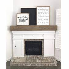 Welcome to the painted south!in today's video, i show you how to update that dated brick fireplace with diy homemade chalk paint using plaster of paris and s. Builder Grade Fireplace Makeover Time Guys We Spent Less Than 100 On This And You Can Too I Posted In My Story Fireplace Makeover Builder Grade Fireplace