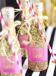Personalized Drink Labels Mini Champagne Bottles Glitter Champagne Bottles Bachelorette Mini Champagne
