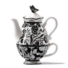 Black And White Teapot Set Black And White Teapot Marie Osmond Chic Black And White Teapot For One Tea Pots Tea Cuppa Tea