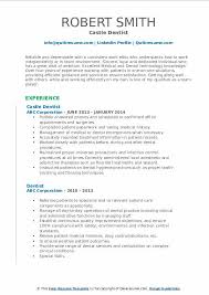 dentist resume samples qwikresume