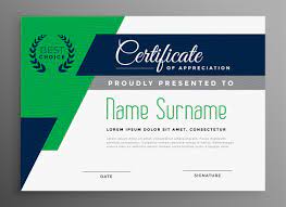 50+ download template sertifikat gratis siap edit 2021. Free Vector Certificate Template With Modern Geometric Shapes