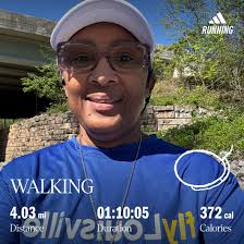 Training for race day with morning walk and squats