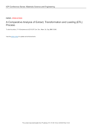 Posts about pengawas perpustakaan written by sktputeri. Pdf A Comparative Analysis Of Extract Transformation And Loading Etl Process