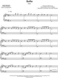 Ya no te creo, ya no te deseo, eh oh solo te veo, solo te deseo, eh oh. Peter Plutax Sofia Easy Sheet Music Piano Solo In D Major Download Print Sku Mn0188182
