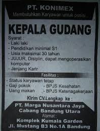 Check spelling or type a new query. Lowongan Kerja Pt Konimex Bandung Terupdate 2020 Gerbang Loker