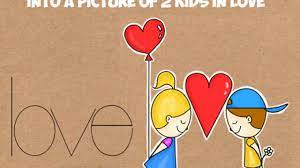 Love drawings remain famous for many years. How To Draw Cartoon Kids In Love From The Word Love In This Easy Words Cartoon Drawing Tutorial For Kids How To Draw Step By Step Drawing Tutorials