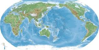What countries do not have rivers? Detailed World Map Robinson Asia Australia Centered One Stop Map