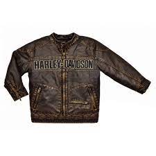 Harley Davidson 8 10 Big Boys Embroidered Laundered P U Biker Jacket 8 10 3396084 Walmart Com Harley Davidson Harley Biker Jacket