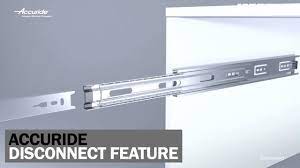 How To Use The Disconnect Feature On An Accuride The Drawer Slide Youtube