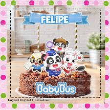 Topo De Bolo Baby Bus No Elo7 Lafiesta Personalizado 11b3be0