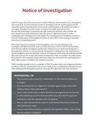 The first rule of the grievance outcome letter: Free 11 Notice Of Investigation Samples In Pdf Ms Word
