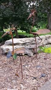 Hofvogel Metallkunst Von Mike Davis Metall Gartenkunst Metallbaum Schrottplatzkunst