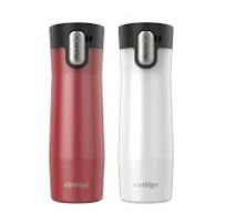Contigo 20 oz. West Loop 3.0 Travel Mug 2-Pack - Frosted Pearl/Goji  Berry/Salt