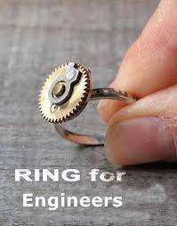 Engagement Ring For Engineers Haha I M An Engineer But I Don T Think I Would Want Something Quite Like This Gear Ring Steampunk Rings Rings