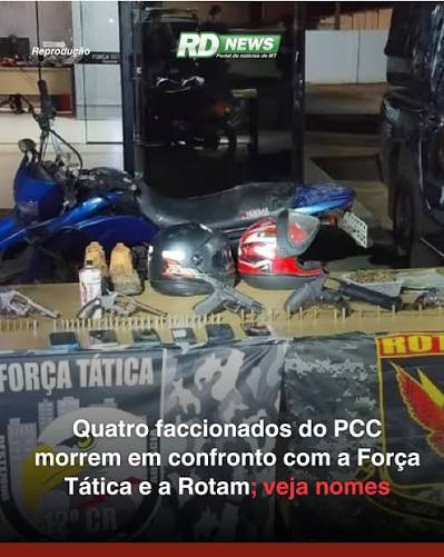 Quatro homens, identificados como: Vitor Coelho, de 18 anos, Lucas Vin&iacute;cius Cosme Coelho, de 18 anos, e Rodrigo da Silva Santos, de 25, morreram na noite dessa quinta-feira (14) em um confronto