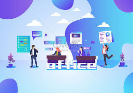 Business Data Intelligent Office Business Technology Future Office Workplace Convenience Stereoscopic Illustration Business Data Workplace Office Images