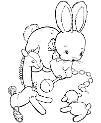 Toy Animal Coloring Page Stuffed Bunny Doll Baby Coloring Pages Cartoon Coloring Pages Coloring Pages