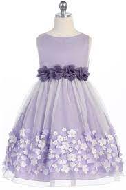 Lavender Mesh Flower Girl Dress With Taffeta Flowers Purple Flower Girl Dress Flower Girl Dresses Lilac Flower Girl Dresses