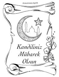 Boya Rulo Seklinde Sar Ve Kudela Ile Bagla Boyama Sayfalari Ramazan Dogum Gunu Afis