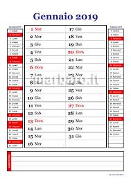 Calendario 2019 Mensile Da Stampare Scarica Gratis Il Pdf