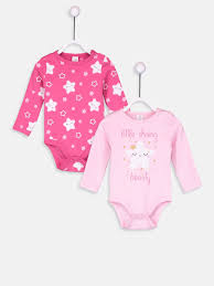 kiz bebek pamuklu citcitli body 2 li 8wh800z1 fzp lc waikiki bebek kiz bebekler cocuk giyim