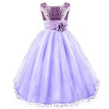 Amazon Com Acecharming Wedding Flower Girls Dress Sequin Sleeveless Lace Dress For 3 12 Year Ball Gowns Wedding Girls Party Dress Wedding Flower Girl Dresses