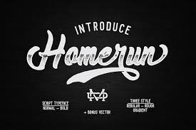 Alfons is a handy collection of 38 display fonts with a pack of ornaments and extras on top of that. Homerun Font 1001 Fonts