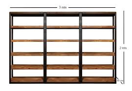 Estanteria De Hierro Y Madera 3 Mts X 40 X 2 Mts Estanteria De Hierro Madera Madera Y Metal