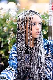 Hirari Ikeda In Shibuya W Braids Studded Platforms Hair Styles Asian Hair Braided Hairstyles