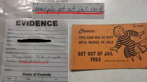 Lean into those iconic (yet unspoken) monopoly moments in which rules are bent, money is borrowed, and funny business is welcomed. Police Take Protester S Get Out Of Jail Monopoly Card Into Evidence