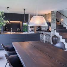 Black And Bespoke Designed By Dorte Brandt Multiform Herning Salle A Manger Salon Cuisine Cuisine Moderne Cuisine Contemporaine