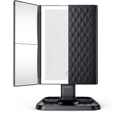 Vanity mirror definition in english dictionary, vanity mirror meaning, synonyms, see also 'vanity bag',vanity fair',vanity publishing',vanity unit'. Makeup Mirror Vanity Mirror With Lights 3 Color Lighting Modes 72 Led Trifold Mirror Touch Control Design 1x 2x 3x Magnification Portable High Definition Cosmetic Lighted Up Mirror Black Walmart Com Walmart Com