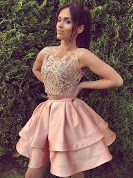 Lace Bodice Two Piece Homecoming Dresses Blushing Pink 2 Piece Short Prom Dress Apd255 Junior Homecoming Dresses Prom Dresses Two Piece Lace Homecoming Dresses