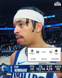 The Dallas Mavericks defeated the Denver Nuggets! Undrafted rookie Ryan  Nembhard scored 28 points and dished out 10 assists. He is the younger  brother of Indiana Pacers' guard Andrew Nembhard. His 10