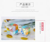 1ชิ้นลูกบาศก์วิทยาศาสตร์ปริซึมการตกแต่งบ้านหกด้านการถ่ายภาพ ...