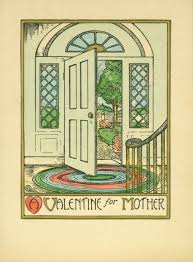 Vintage Valentines Day Card Depicting A Scene Of A Front